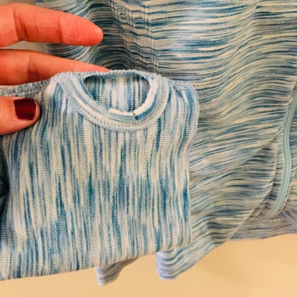 ATHLETA Blue space dye seamless hoodie jacket - Picture 3 of 5